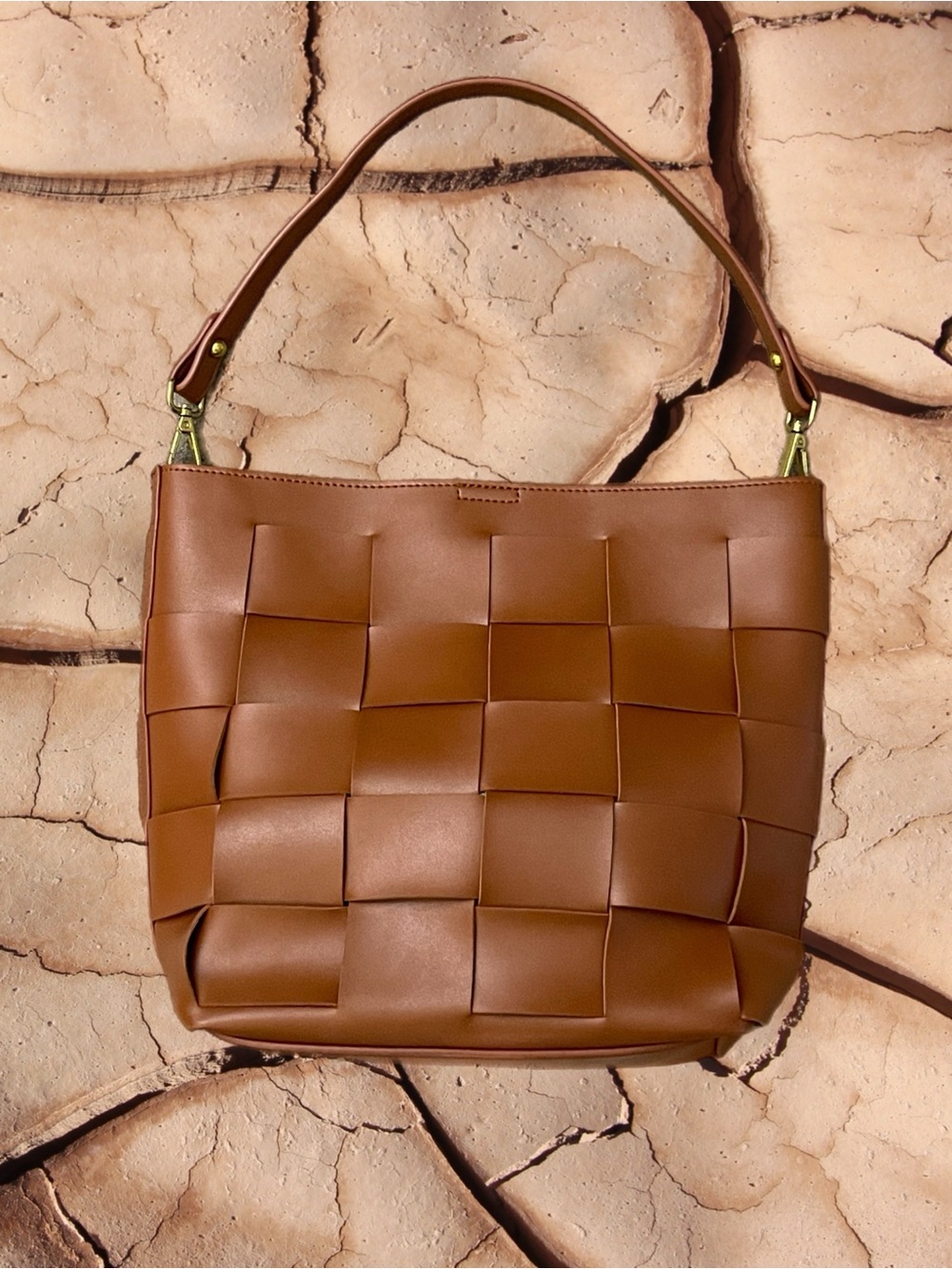 NWOT - Melie Bianco Woven Leather Bag - Picture 2 of 9